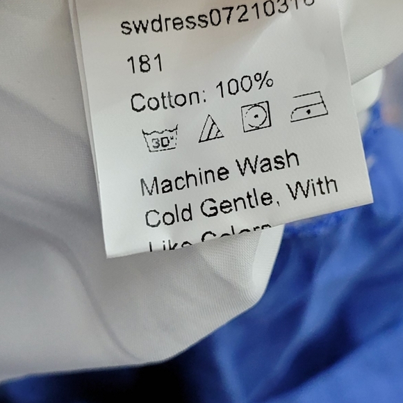 Shein Blue and White Sleeveless Dress Size Small - Picture 4 of 10